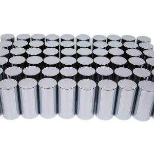 4.25'' Tall Chrome Cylinder Thread-on 33mm lug nut cover- 60 pack