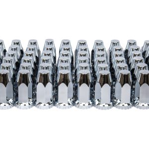 4'' Tall Chrome Hex w/ Flange Thread-on 33mm lug nut cover- 60 pack