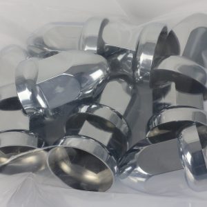Economy Chrome Dome plastic Nut Covers 33mm wheel nut- 10 pack